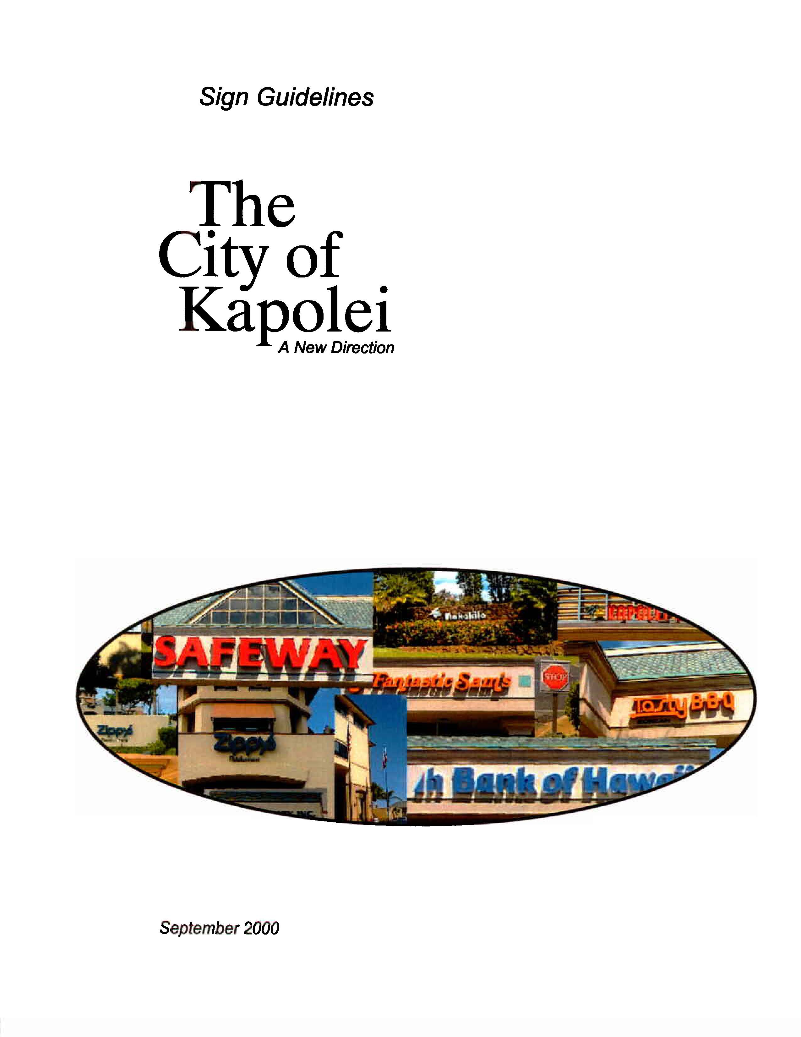 Kapolei Sign Guidelines The City of Kapolei